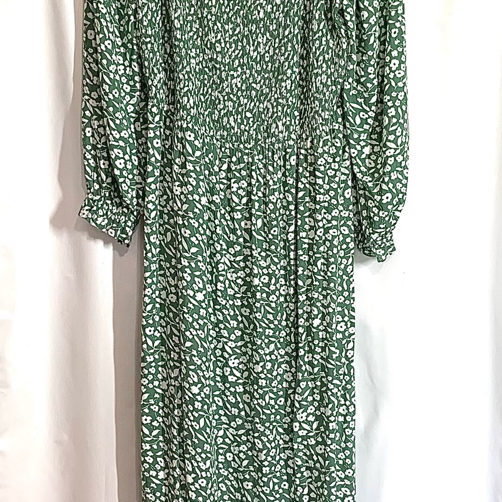 Pinup Fashion Green Floral Women's Dress